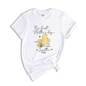 Custom Winnie The Pooh Our First Mother's Day Shirt, Together 2024 Baby Onesie, First Mother's Day T-Shirt