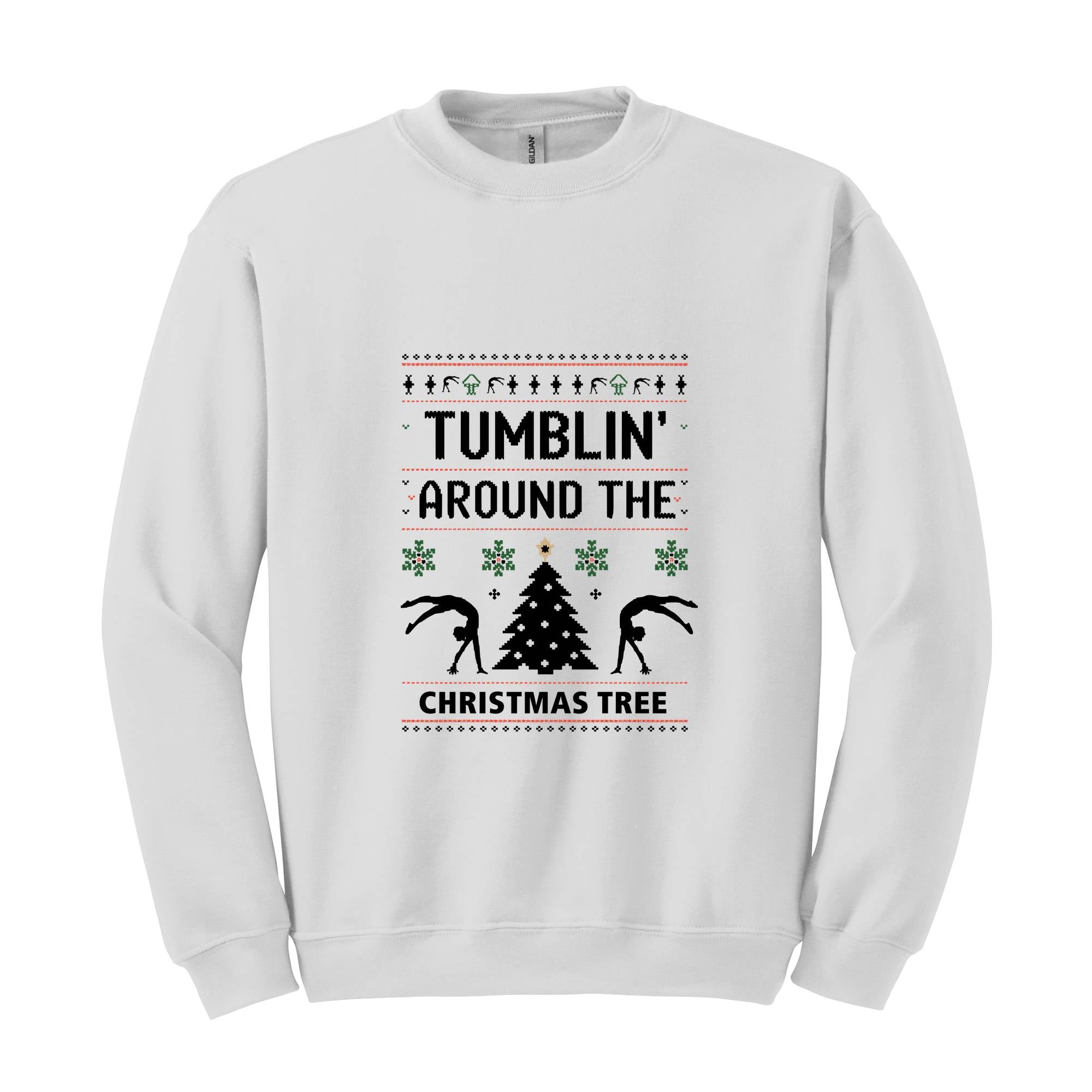 Tumblin' Around the Christmas Tree Sweatshirt, Gymnastics Gifts