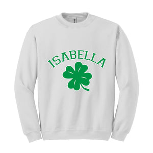 Custom Shamrock Sweatshirt, Personalized Name Hoodie, Custom St Patrick's Day Sweatshirt, Irish Hoodie, Vintage St Patrick's Shirt