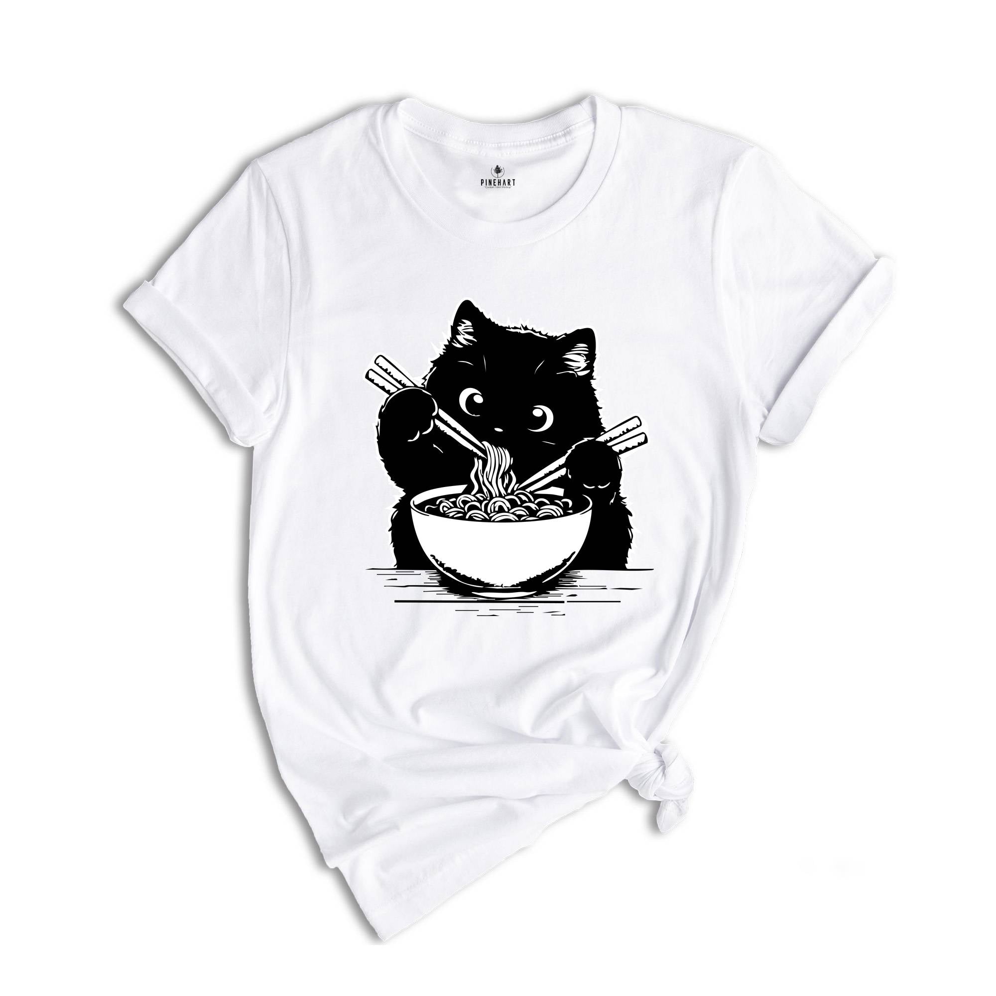 Noodle Cat Shirt, Ramen Cat Shirt, Cat T-Shirt, Cat Mom Shirt, Cat Lover Shirt, Animal Lover Shirt, Cat Lovers Tee, Gift for Mom