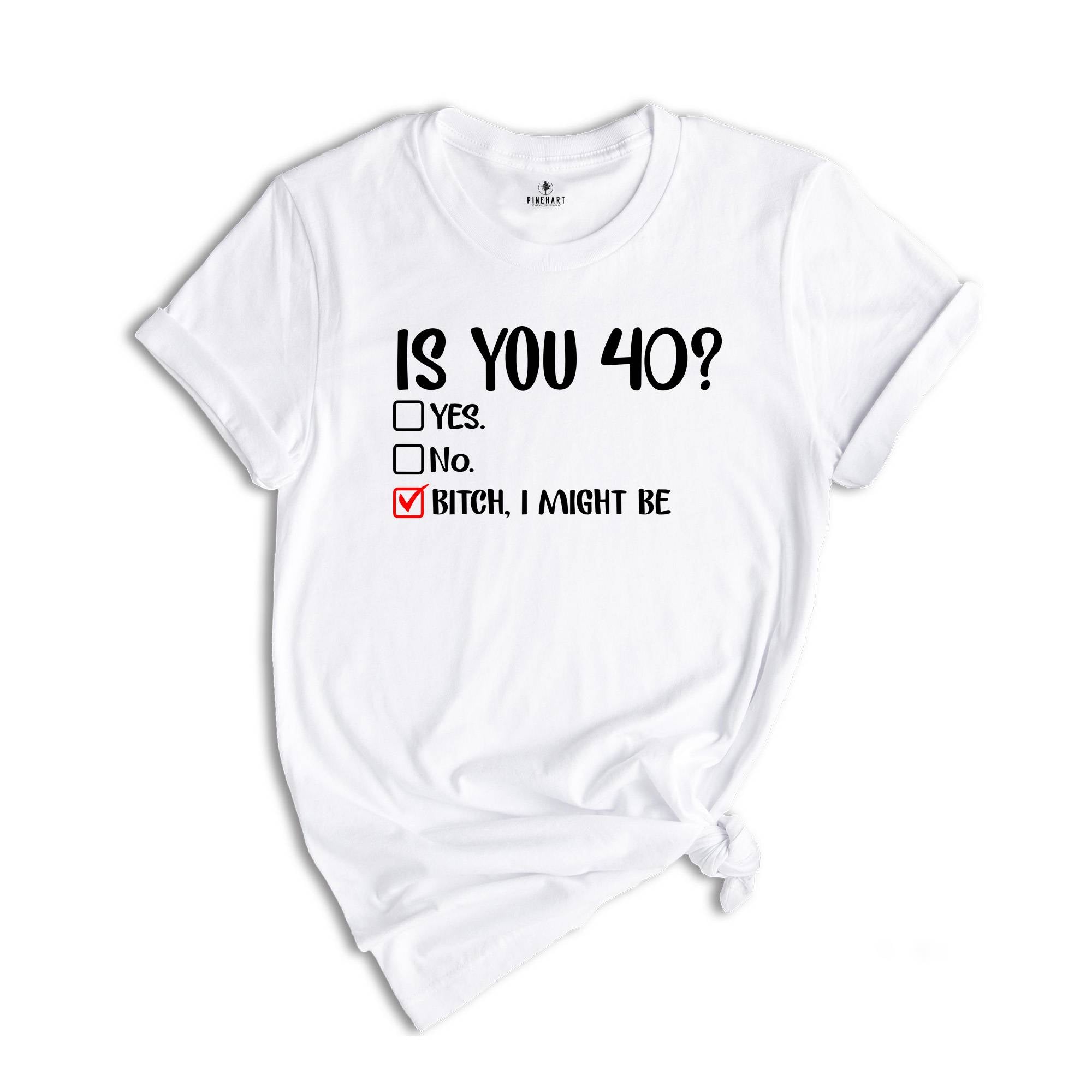 Is You 40? Yes Bitch I Might Be, Funny Birthday Shirt, 40th Birthday Shirt, 40th Birthday Gift, Forty And Fabulous, 40th Birthday Party