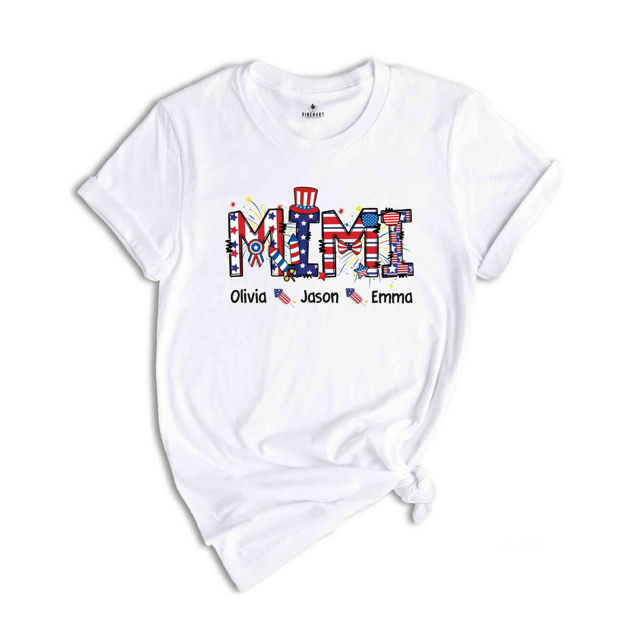 Custom Mimi Shirt, Custom 4th Of July Shirt, Republican Shirt, Custom Names, Independence Day Shirt, Gift For Mimi, Personalized Mimi Shirt