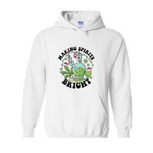 Making Spirits Bright Sweatshirt, Merry Weedmas Sweatshirt, Smoke Weed Sweatshirt, Christmas Sweatshirt, Funny Christmas