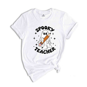 Spooky Teacher Ghost Shirt, Cute Ghost Shirt, Boo Shirt, Halloween Gift For Teachers, Teacher Appreciation, Halloween Gift, Spooky Shirt