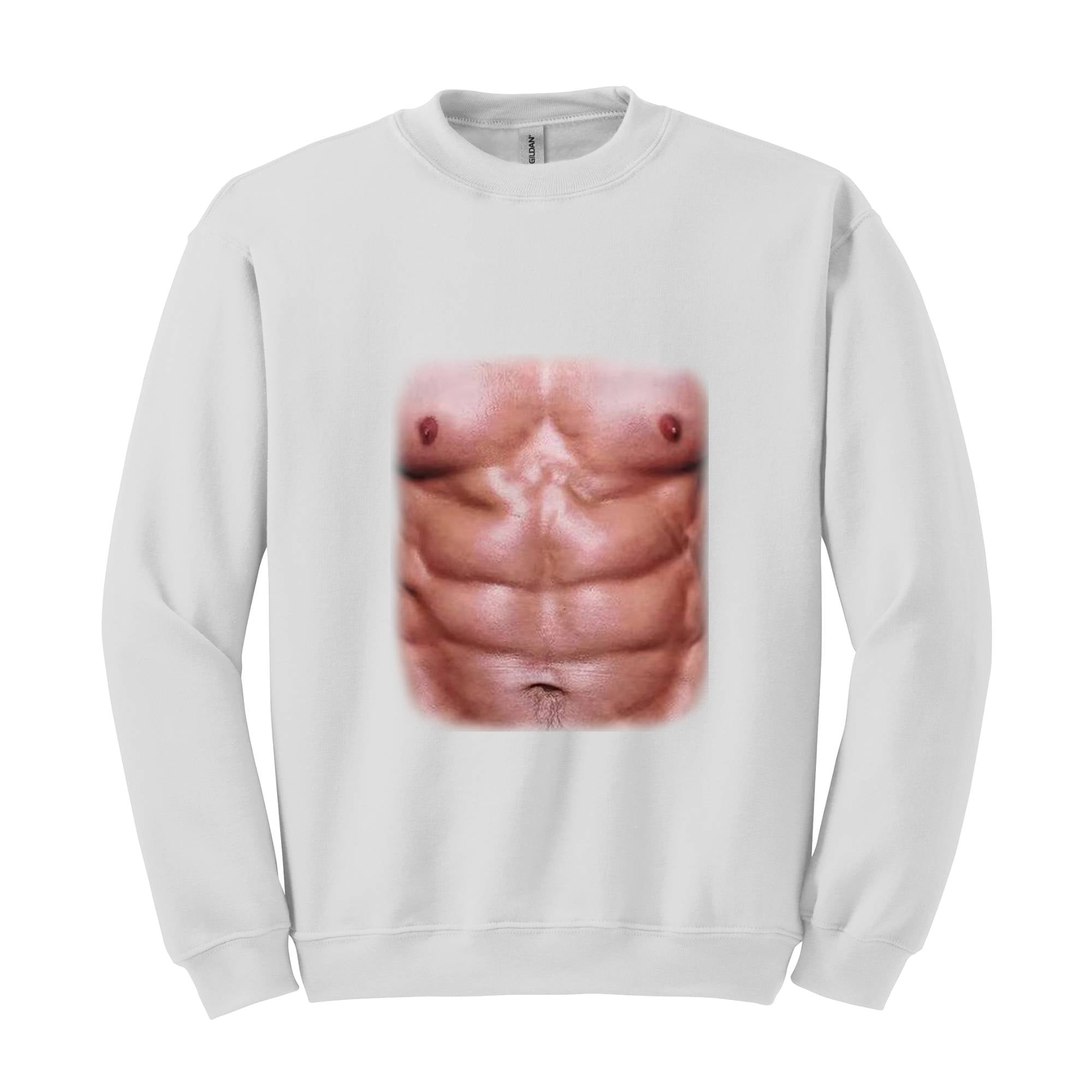 Chest Six Pack Muscles Sweatshirt, Bodybuilder , Funny Gym , Present Dad , Workout , Fitness Lover