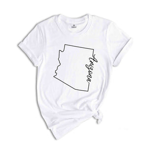 Arizona State Shirt, The USA State Shirt, Arizona USA Shirt, Arizona Map Outline Shirt, US Outline Shirt, United States Shirt