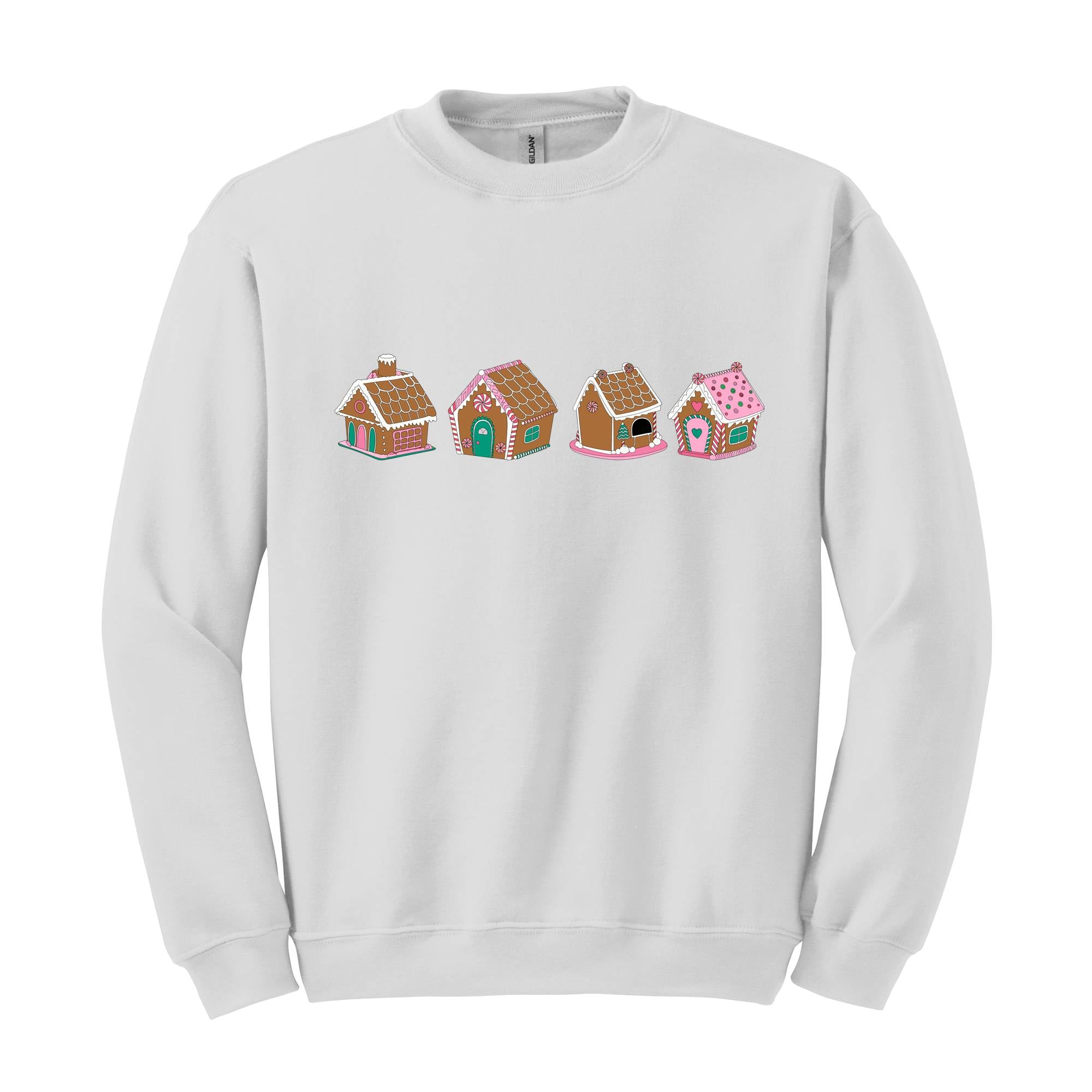 Gingerbread House Sweatshirt, Gingerbread Sweatshirt, Pink Christmas Hoodie, Christmas Hoodie, Cute Mom Hoodie, Family Christmas Tee