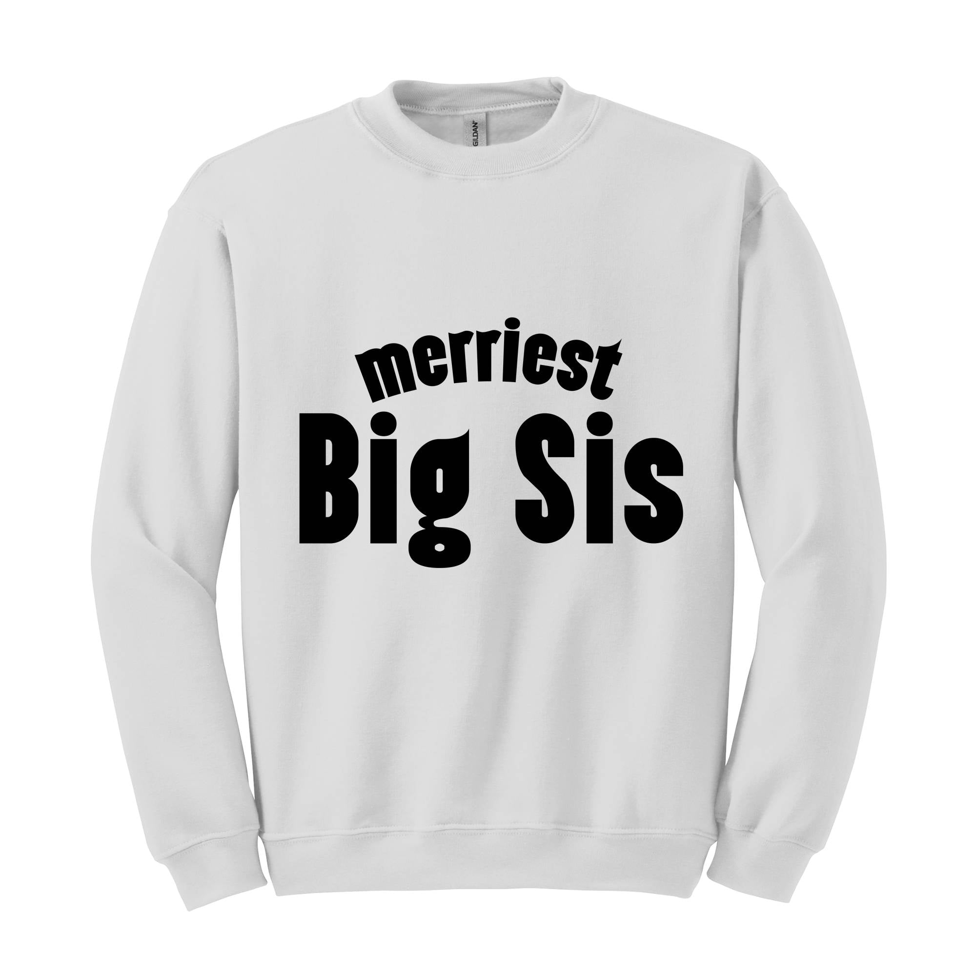 Merriest Big Sis Sweatshirt, Big Brother Hoodie, Little Sister Hoodie, Pregnancy Announcement Tee, Baby Announcement Hoodie