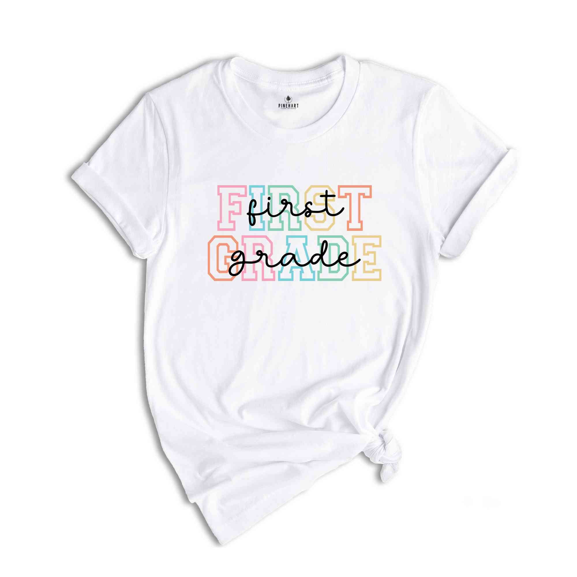 First Grade Shirt, 1st Grade Shirt, First Grade Teacher Shirt, Grade Rainbow Shirt, Teacher Gift, Kids First Grade Tee, Back To School