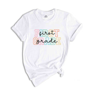 First Grade Shirt, 1st Grade Shirt, First Grade Teacher Shirt, Grade Rainbow Shirt, Teacher Gift, Kids First Grade Tee, Back To School