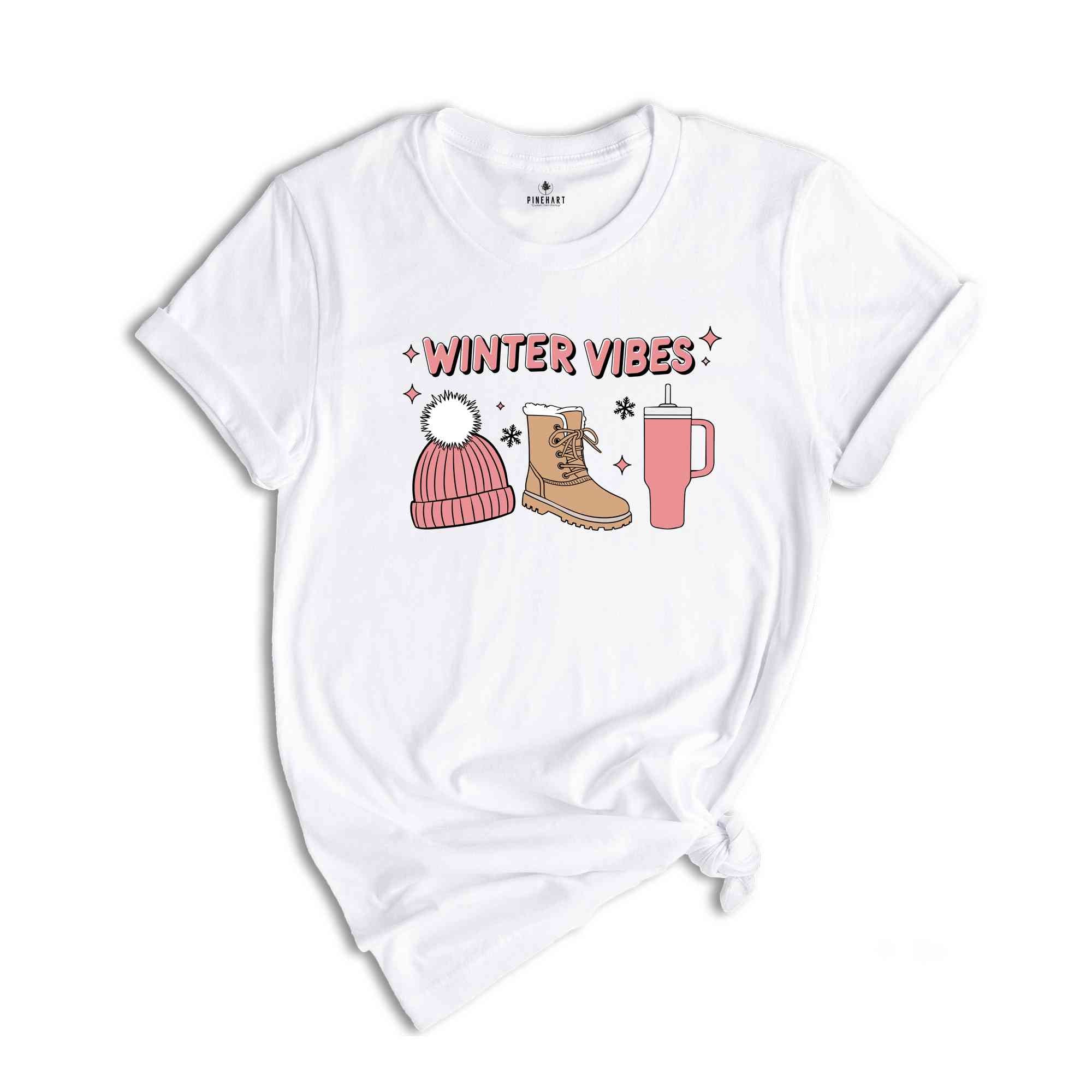 Winter Vibes Shirt, Winter Shirt, Christmas Shirt, Retro Christmas Shirt, Christmas Gift, Holiday Gifts, Fall Shirt, Cute Winter Shirt