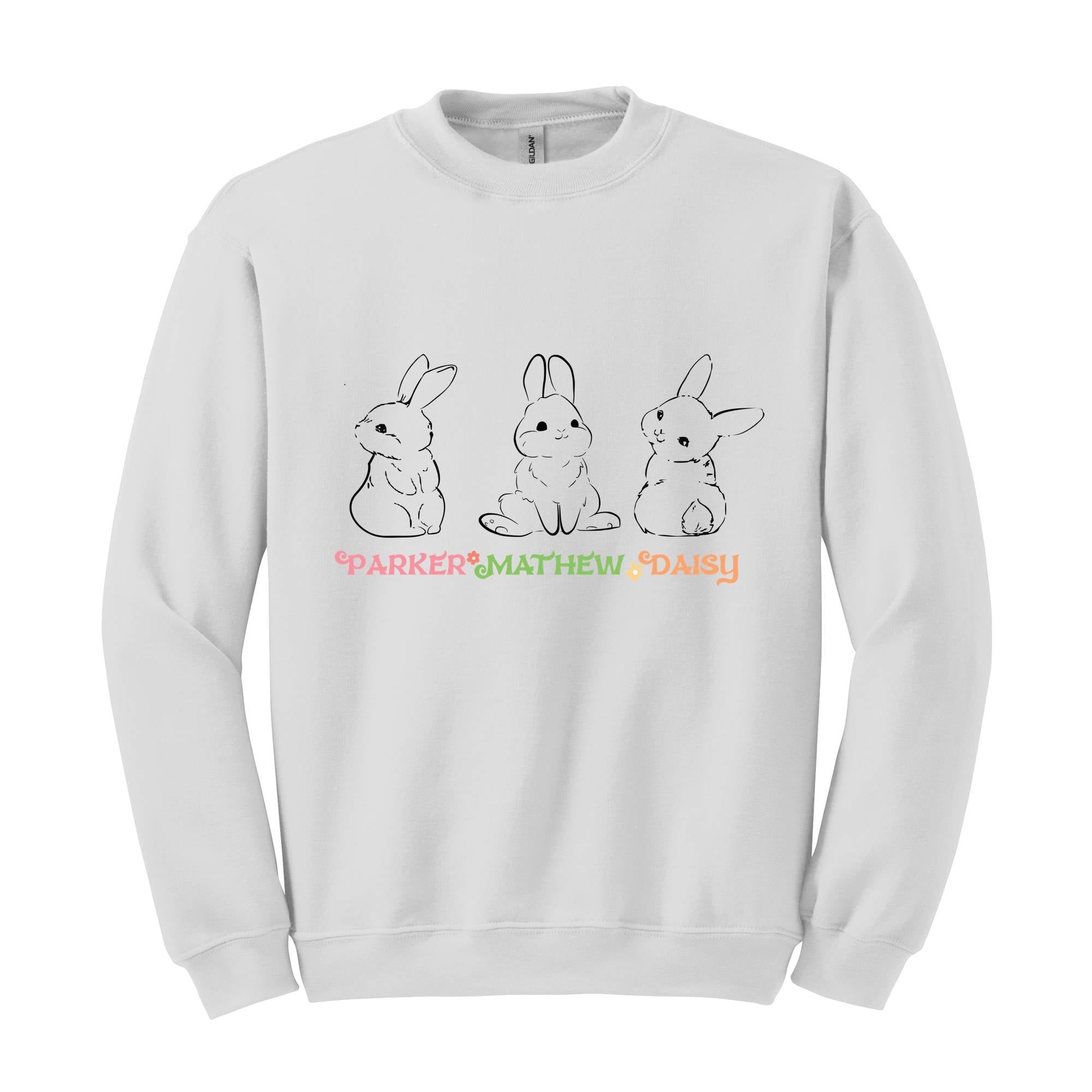 Custom Bunnies Grandma Sweatshirt, Easter Bunnies Sweatshirt, Gift For Grandma, Easter Bunny Hoodie, Cute Easter Sweater