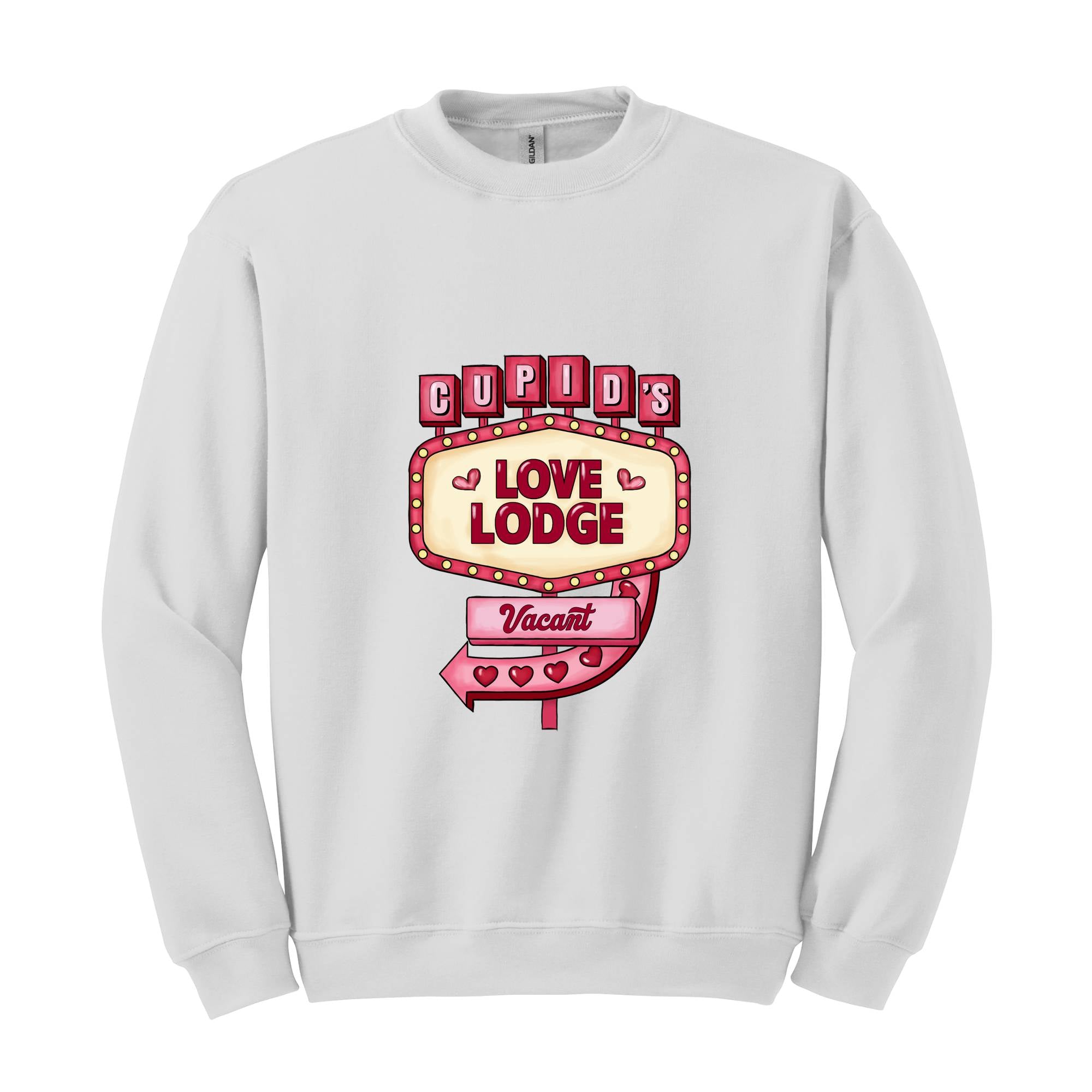 Cupids Love Lodge Vacant Sweatshirt, Valentines Day Sweatshirt, Lover Sweatshirt, Couple Sweatshirt, Gift For Valentines Day