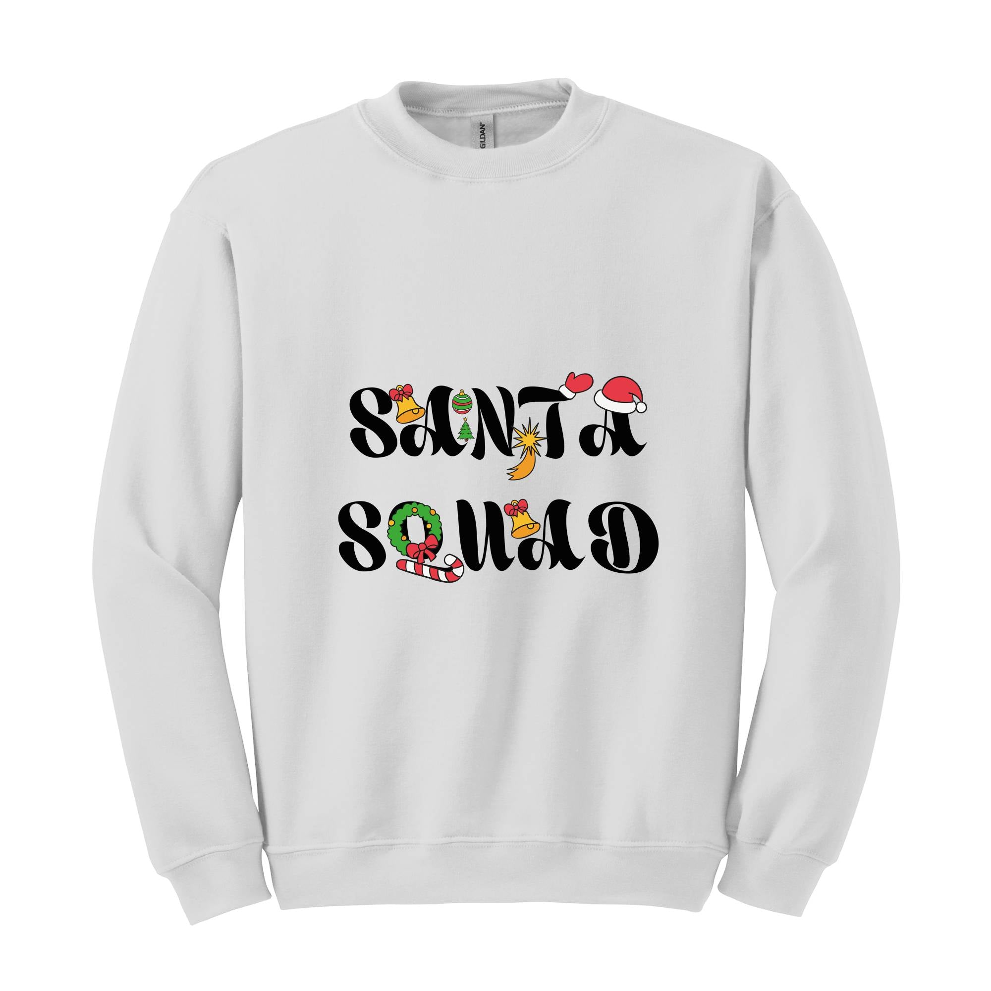 Santa Squad Sweatshirt, Xmas Sweatshirt, Festive Sweatshirt, Xmas Gift, Christmas Squad, Matching Sweatshirts, Holiday Outfit