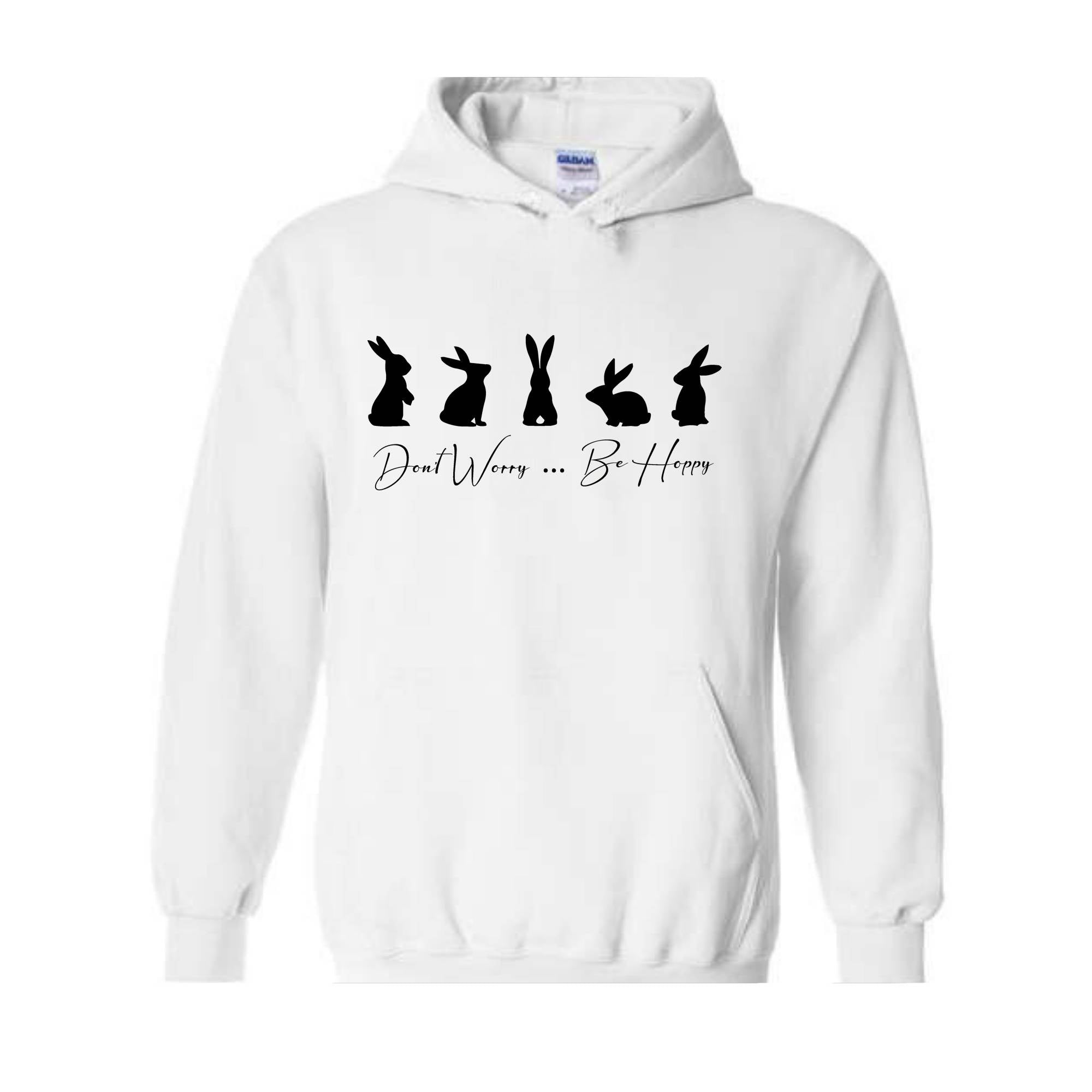 Don't Worry Be Hoppy Sweatshirt, Rabbits Sweatshirt, Bunny Mom Sweatshirt and Hoodie, Rabbit Lover Hoodie, Easter Sweatshirt