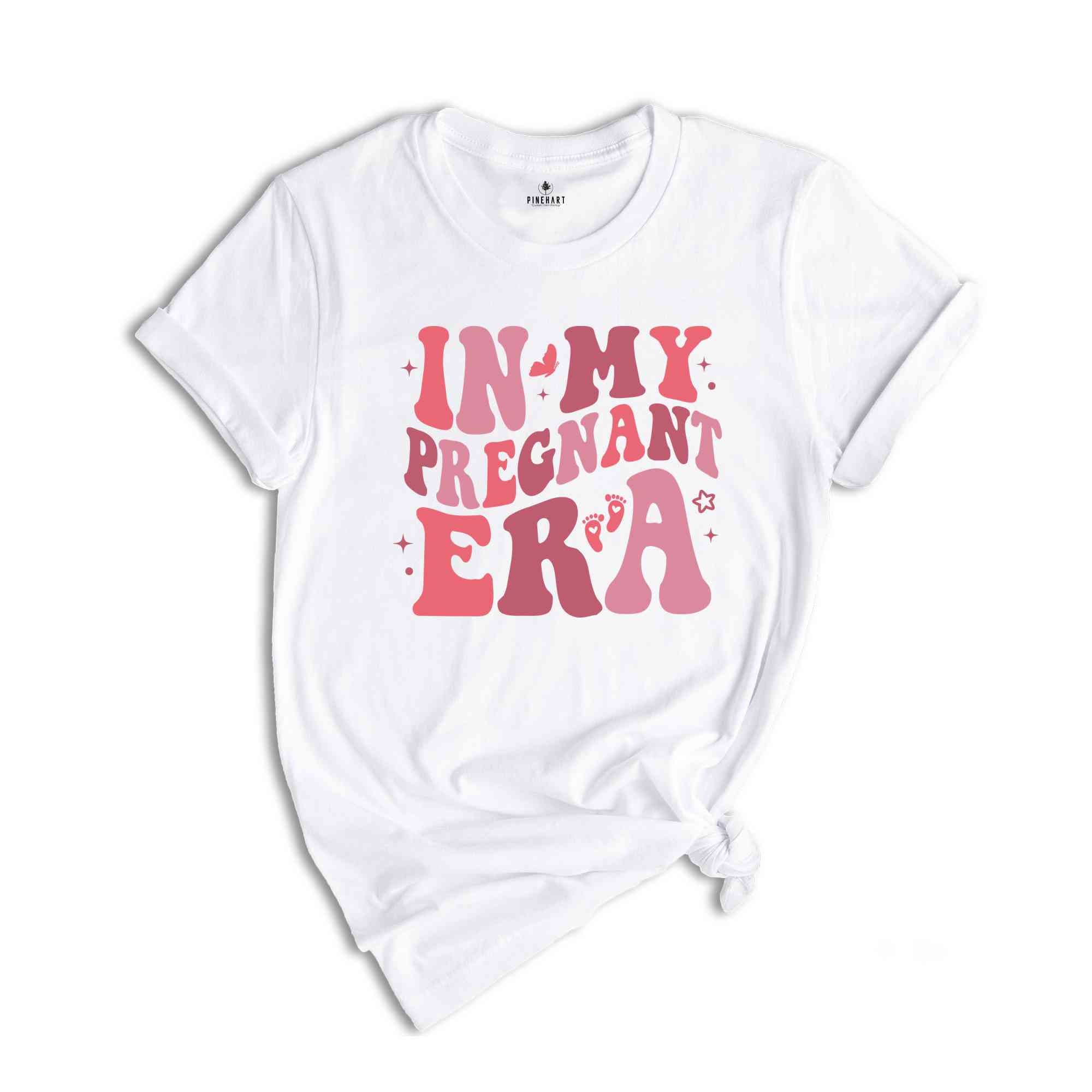 In My Pregnant Era Shirt, New Pregnancy Reveal Shirt, Mother’s Day Shirt, Baby Announcement Shirt, Baby Shower Shirt, New Mom Shirt