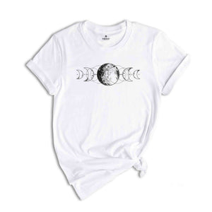 Moon Phases T-Shirt, Aesthetic Shirt, Boho Celestial Shirt, Lunar Cycle Shirt, Astrology Gifts, Moon Lovers Gifts