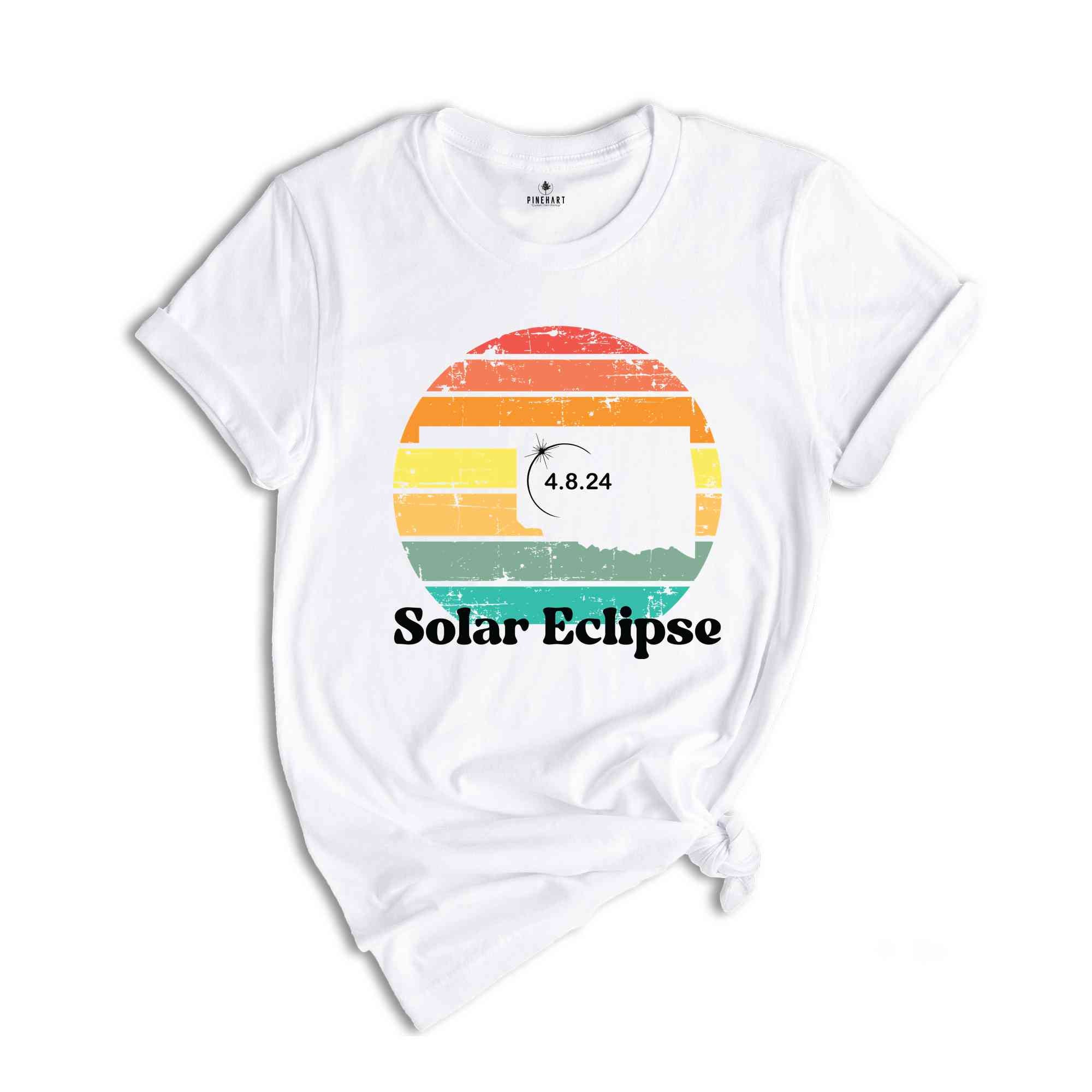 Oklahoma Solar Eclipse T-Shirt, April 8 2024 Solar Eclipse, Total Solar Eclipse Apparel, Solar Eclipse Shirt