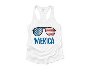 Merica Sunglasses Tank Top, July 4th Tank Top, USA Tank Top, Independence Day, 4th Of July Tank Top, Fourth Of July Outfit, Summer Tank Top