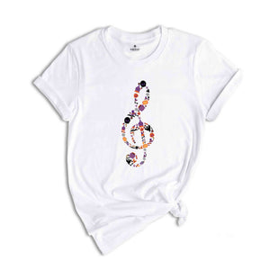 Music Note Halloween Shirt, Music Lover Shirt, Musician Shirt, Musician Gift, Spooky Season Shirt, Boo Shirt, Ghost Tee, Cute Halloween Tee