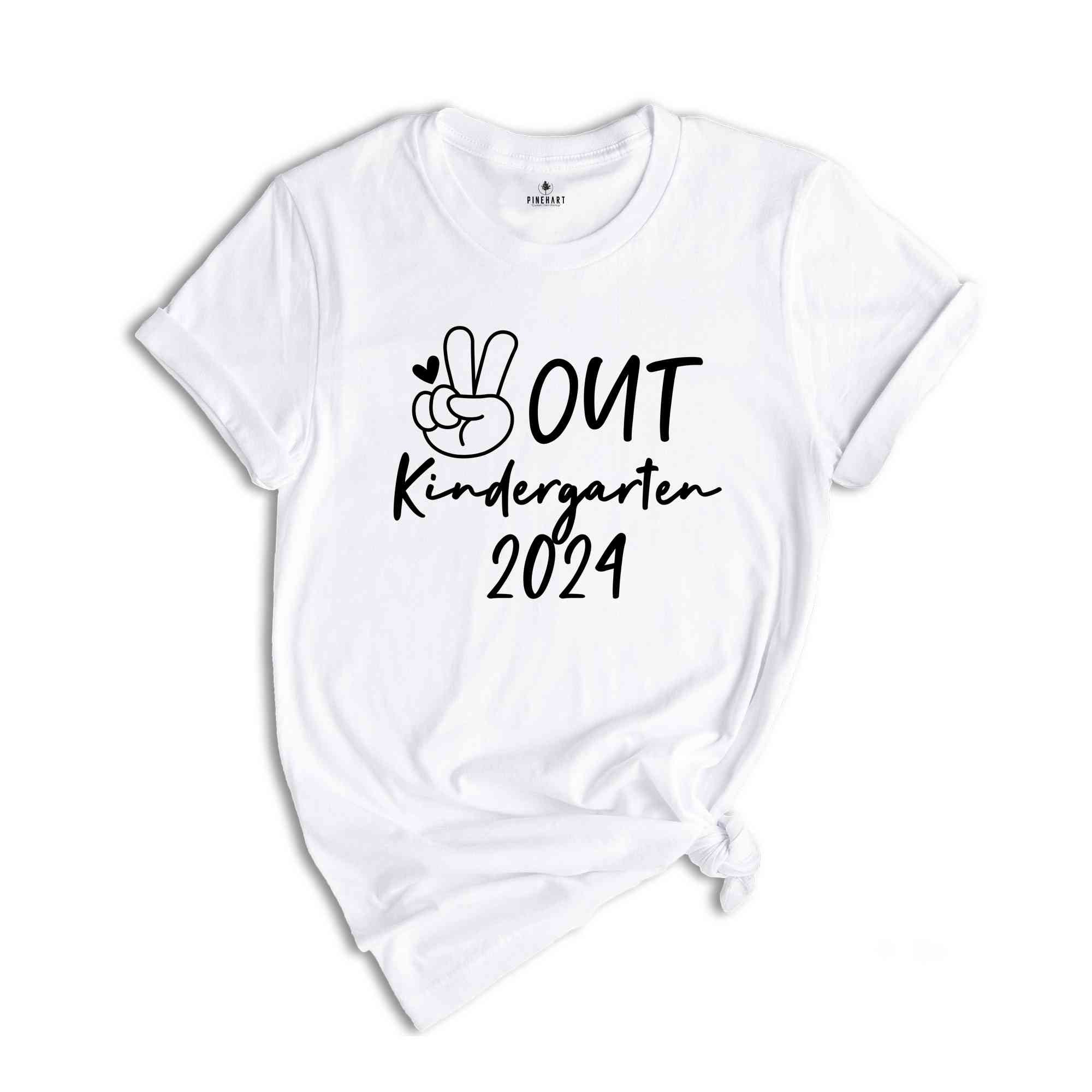 Peace Out Kindergarten 2024 Shirt, End Of The School Shirt, Last Day Of School Shirt, Kids Graduation Shirt, Tie Dye Shirt, Preschool Shirt