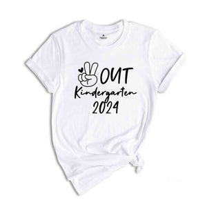 Peace Out Kindergarten 2024 Shirt, End Of The School Shirt, Last Day Of School Shirt, Kids Graduation Shirt, Tie Dye Shirt, Preschool Shirt