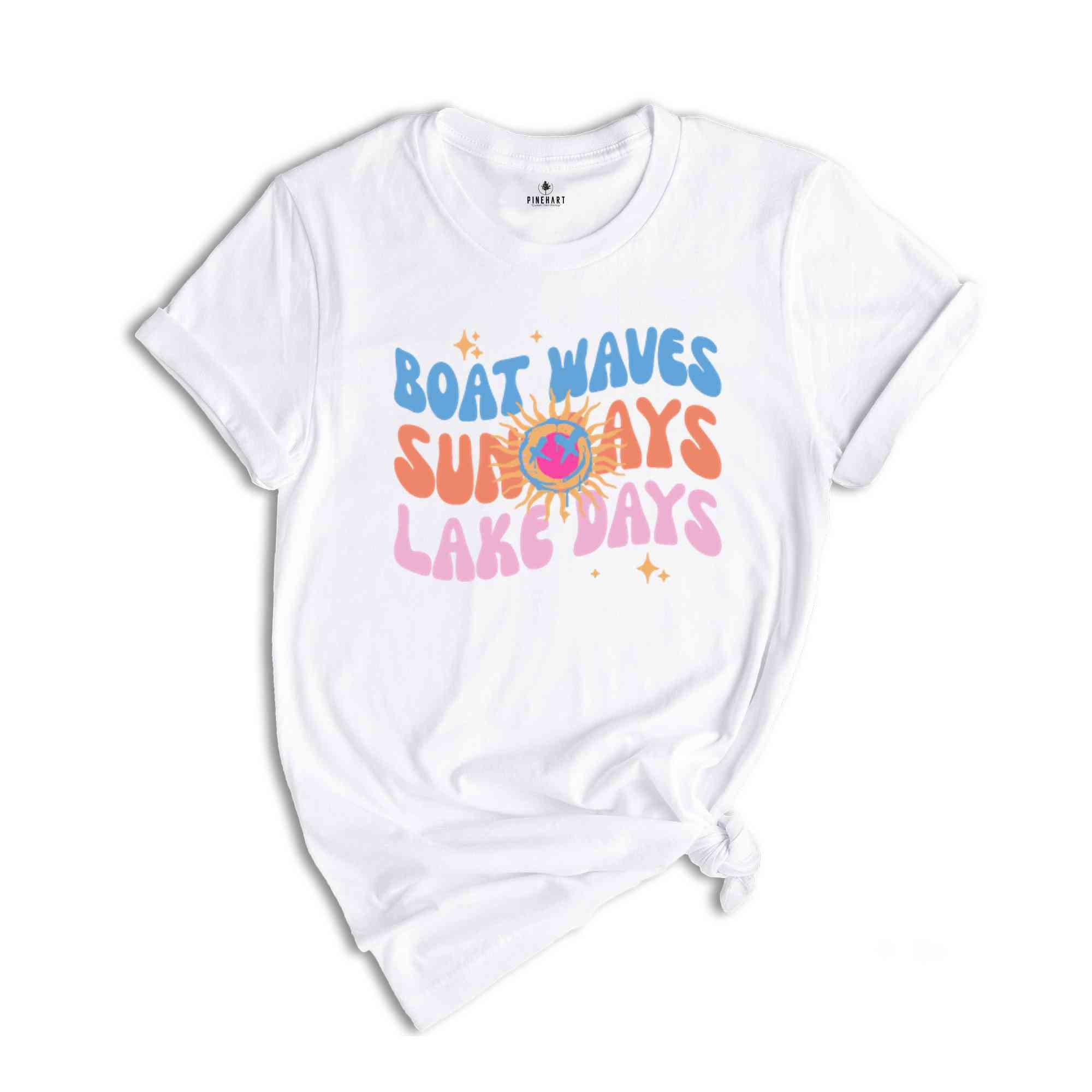 Boat Waves Sun Rays Lake Days Shirt, Summer Vibes Shirt, Beach Waves Shirt, Retro Summer Beach Shirt, Boating Shirt