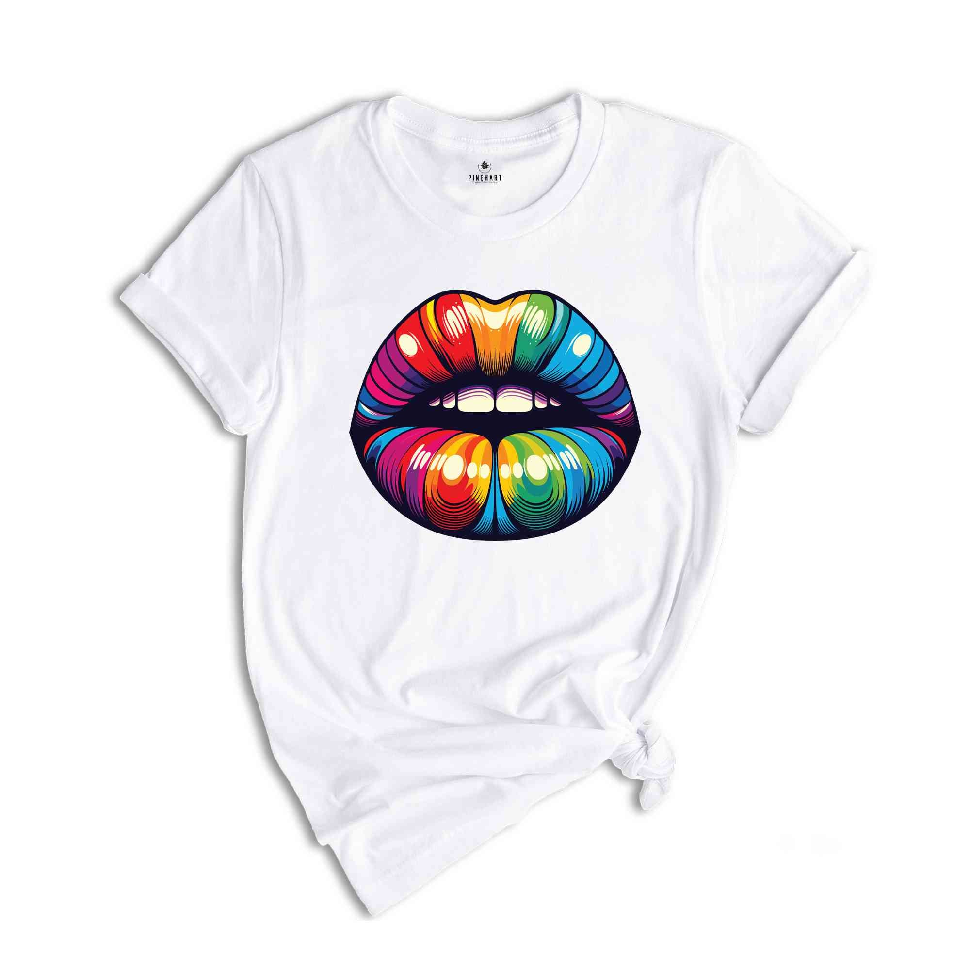 Rainbow Lips Shirt, LGBT Lips Shirt,Rainbow Shirt,LGBT Shirt,Lips Tshirt,Pride Shirt,Equality Shirts, Pride Month Tee