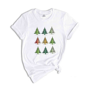 Cute Christmas Trees Shirt, Christmas Spirit Tee, Christmas Party Costume, Christmas Family Tee, 2024 Christmas Gift