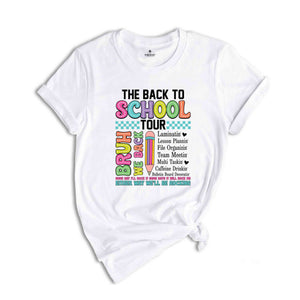 The Back to School Teacher Tour T-Shirt, Teacher Shirt, Back to School Shirt, Gifts For Teachers, First Day Of School Shirt