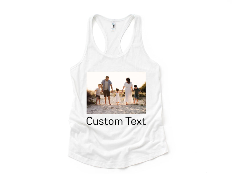 Custom Photo Tank Top, Custom Design Tank Top, Personalized Tank Top, Personalized Photo Tank Top, Your Custom Text Tank Top, Photo Tank Top