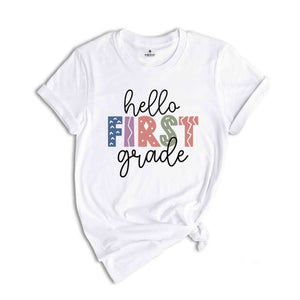 Hello First Grade Shirt, Back To School Shirt, First Day Of School Shirt, Hello School Shirt, Grade Shirt, Teacher Shirt, School Shirt