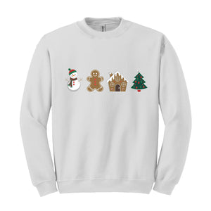 Cute Gingerbread Cookies Sweatshirt, Gift For Christmas