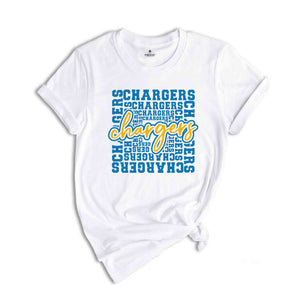 Chargers Shirt, Chargers Mascot Shirt, Mascot Team Shirt, Chargers Sport Shirt, School Spirit Shirt, Chargers Cheer Shirt