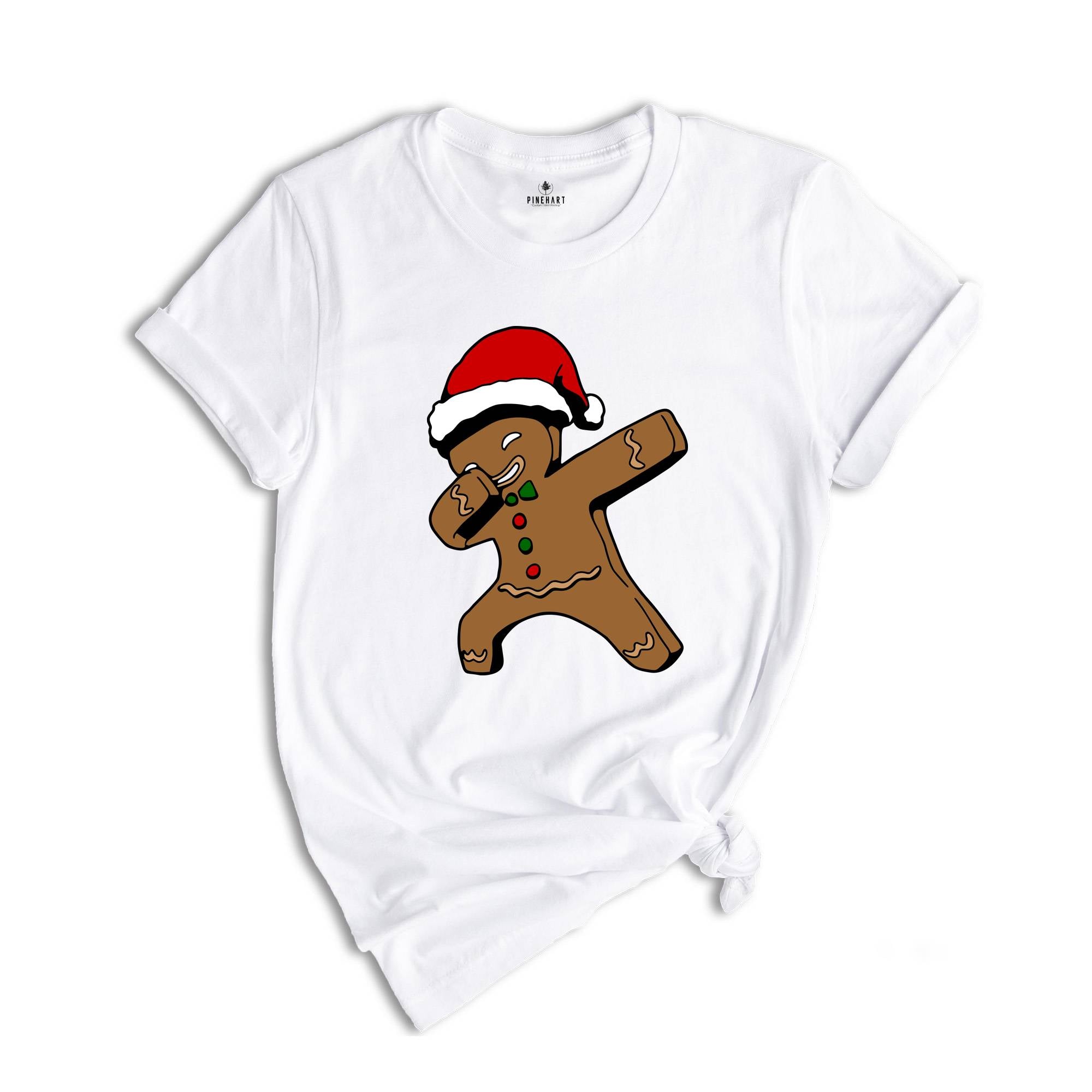 Gingerman Dabbing Santa Hat Shirt, Family Christmas Shirt, Christmas Pajamas, Matching Christmas, Christmas Party Gift