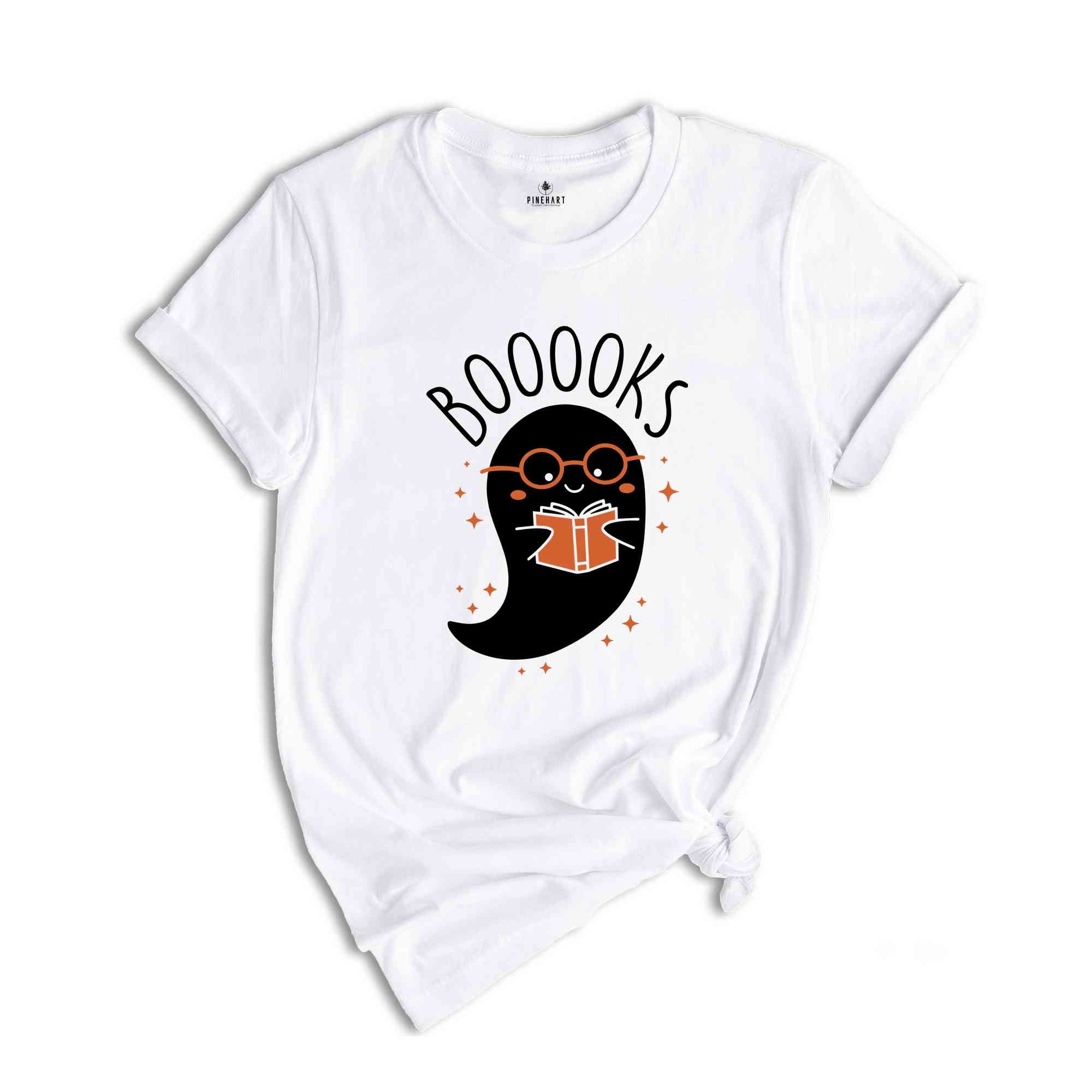 Booooks Shirt, Ghost Books, Halloween Teacher T-Shirt, Halloween Reading Shirt, Librarian Shirt, Bookworm Gift,Halloween Party Teacher Shirt