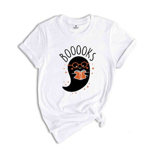 Booooks Shirt, Ghost Books, Halloween Teacher T-Shirt, Halloween Reading Shirt, Librarian Shirt, Bookworm Gift,Halloween Party Teacher Shirt