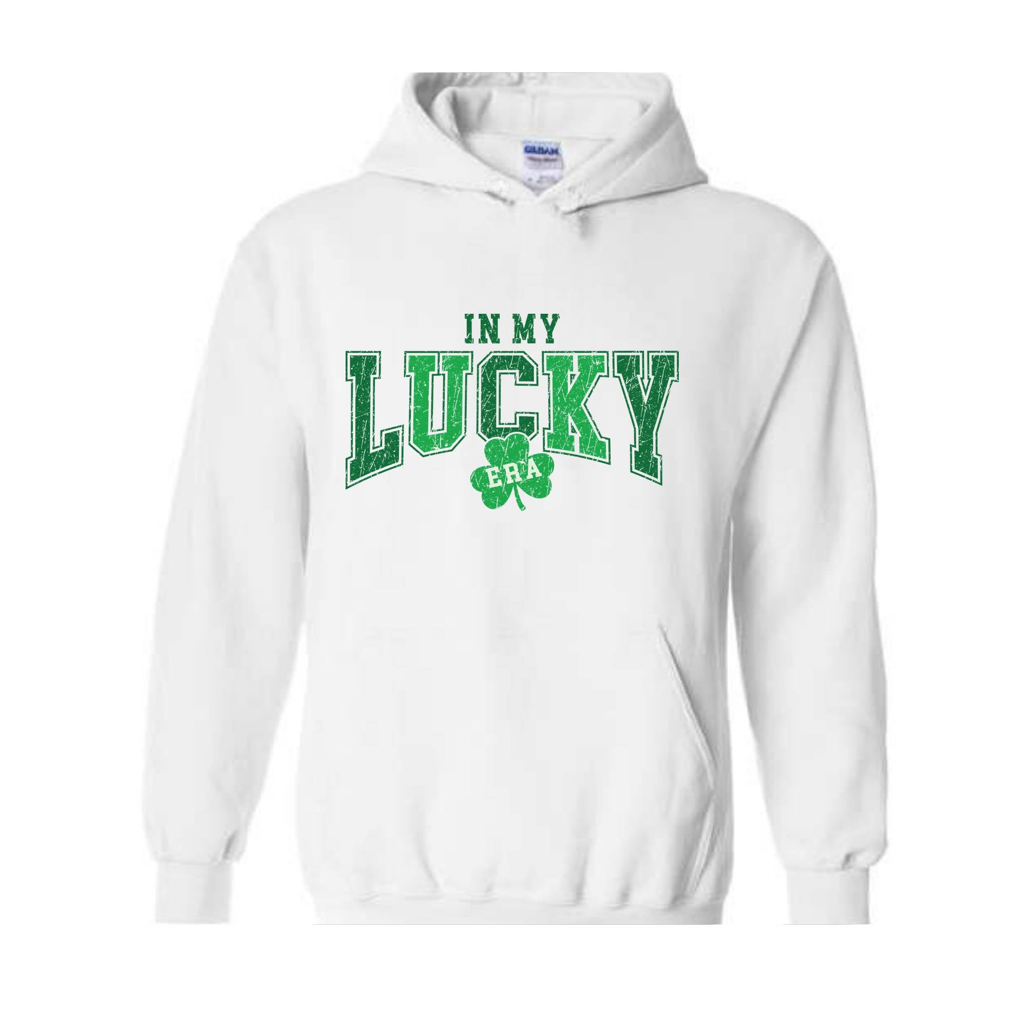 In My Lucky Era Hoodie, Saint Patrick Day Hoodie, Irish Hoodie, Shamrock Hoodie, Irish Day Gift, Lucky Hoodie