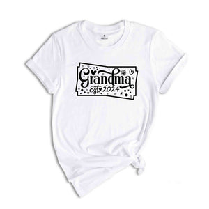 Custom Grandma Est 2024 T-Shirt, Grandma Shirt, Gift For Grandma, Grandmother Shirt, Mimi T-Shirt, Grandma Est Tee,