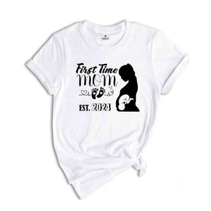 First Time Mom Est 2024 Shirt, New Mom Mother's Day Gift, Pregnancy Reveal Shirt, Baby Shower Gift, Expecting Mom Tee