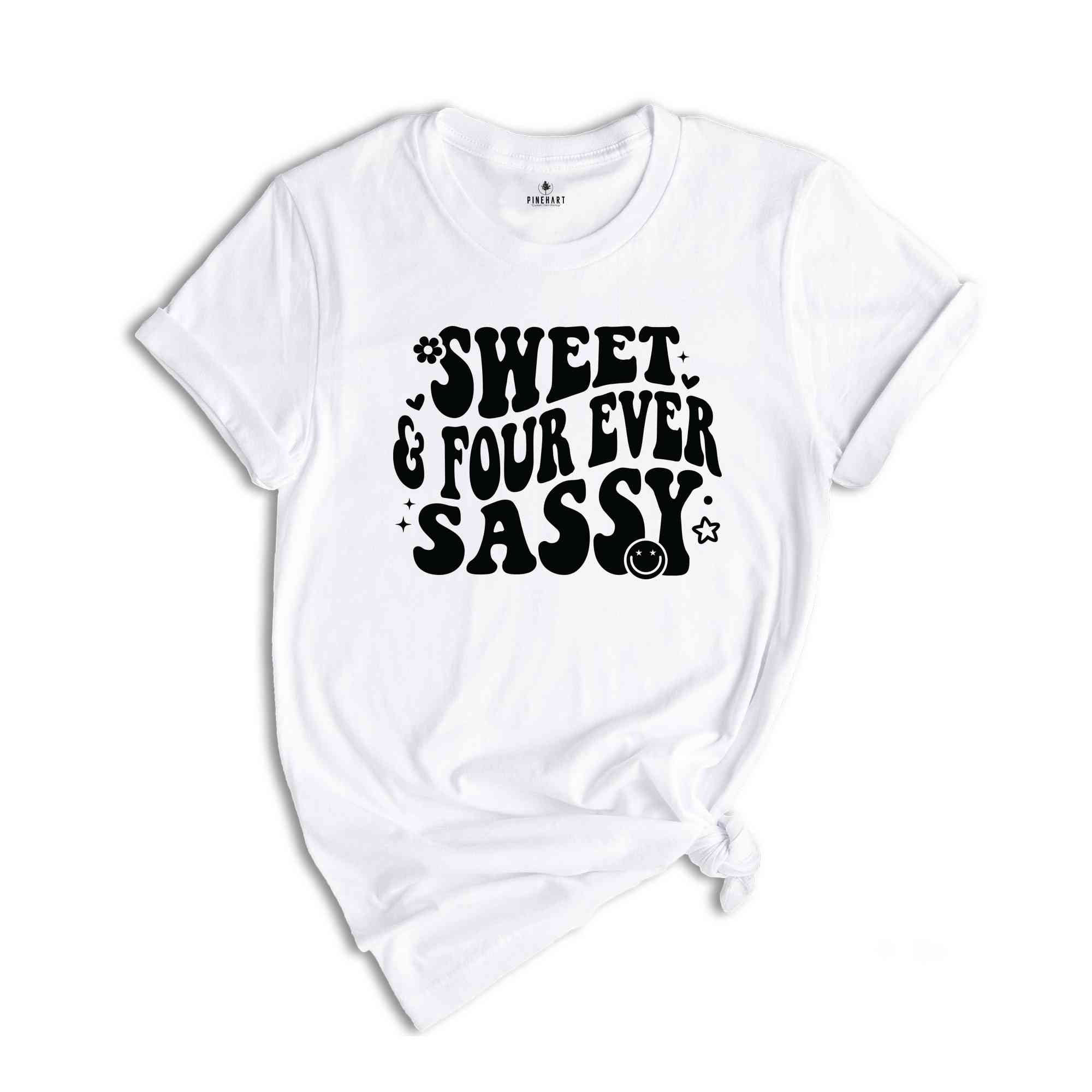 Sweet Sassy Four Ever Shirt, Birthday Girl Shirt, Cute Birthday Shirt, Tie Dye Shirt, Birthday Party Shirt Girl, Birthday Gift, Kids Tshirt