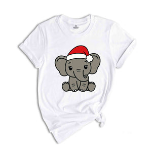 Christmas Animal Tee, Christmas Elephant, Funny Animal Shirt, Elephant Tee, Christmas Gift, Christmas Pajama, Funny Christmas Tee