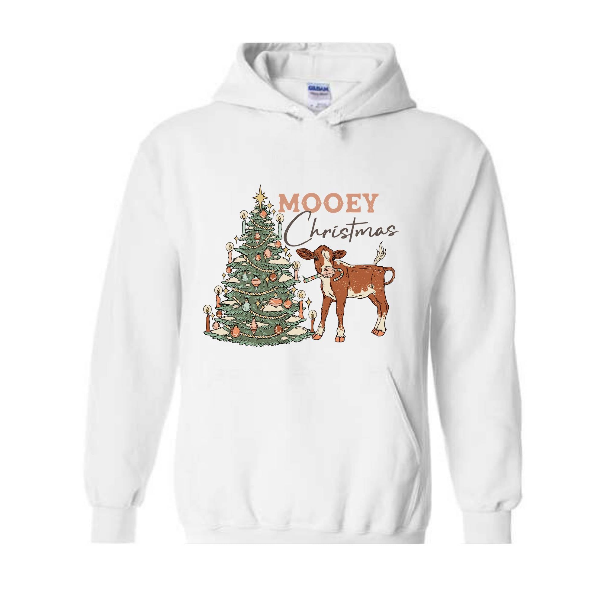 Mooey Christmas Sweatshirt, Western Christmas Hoodie, Cowboy Christmas Sweater, Country Christmas, Mooey Xmas Hoodie