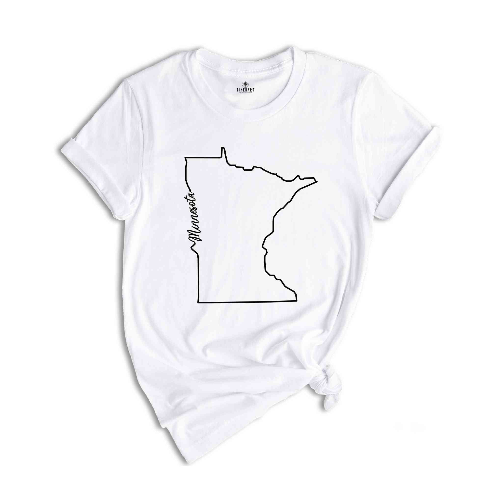 Minnesota State Shirt, The USA State Shirt, Minnesota USA Shirt, Minnesota Map Outline Shirt, US Outline Shirt, United States Shirt