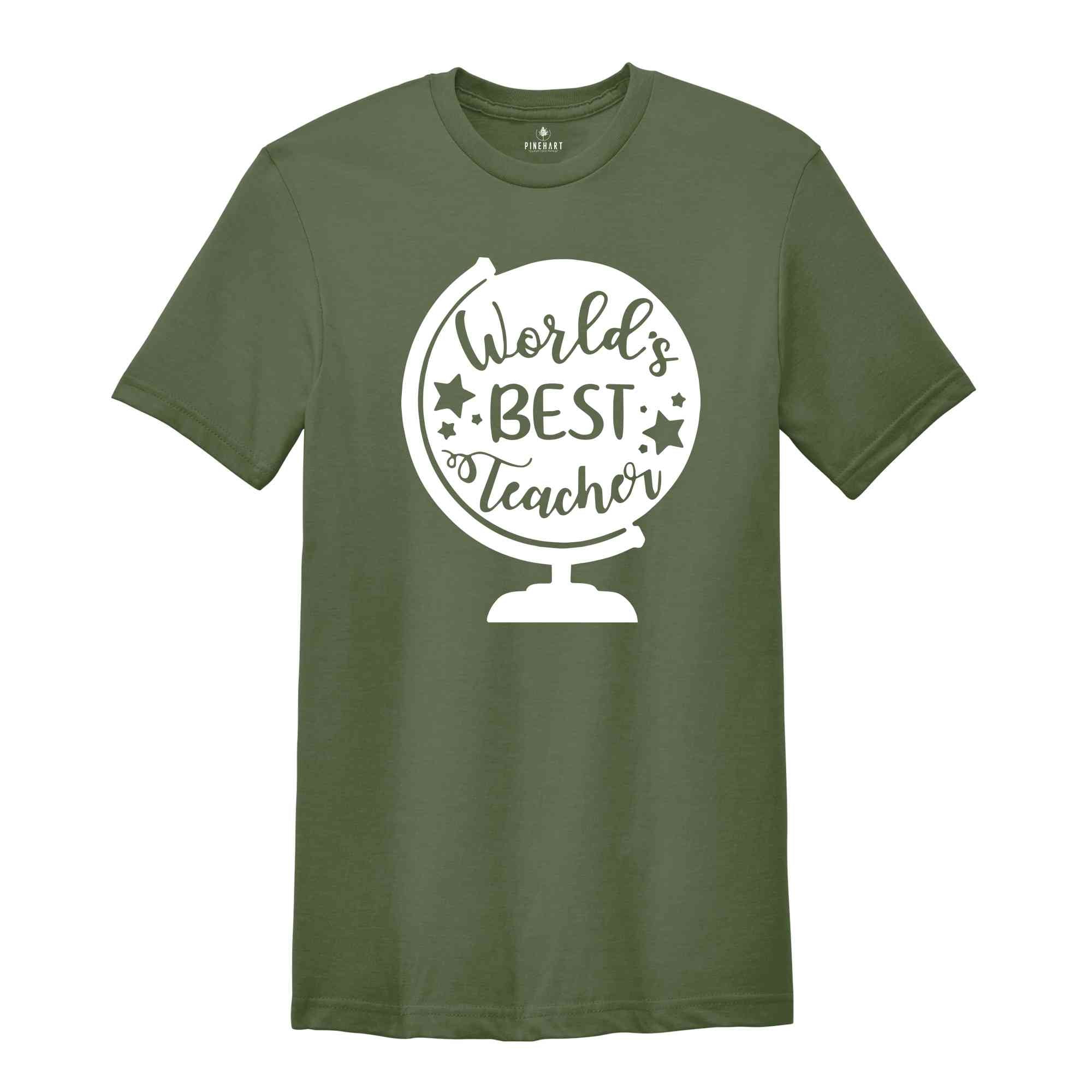 World Best Teacher Shirt, Teaching Tshirt, Teacher Appreciation Tee, Teacher Life Shirt, Gift For Teacher, Teaching Gifts