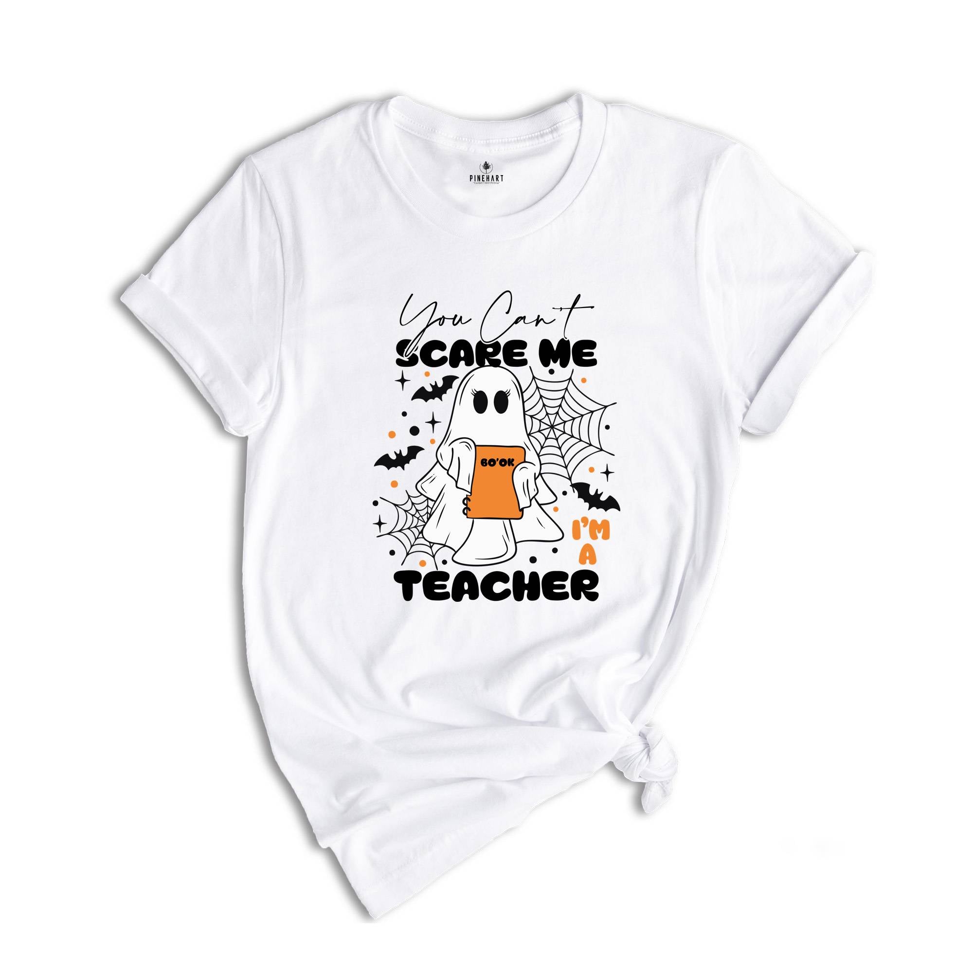 You Can't Scare Me I'm A Teacher Shirt, Teacher Halloween Shirt, Spooky Teacher Shirt, Retro Teacher Ghost Shirt, Halloween Ghost Tee