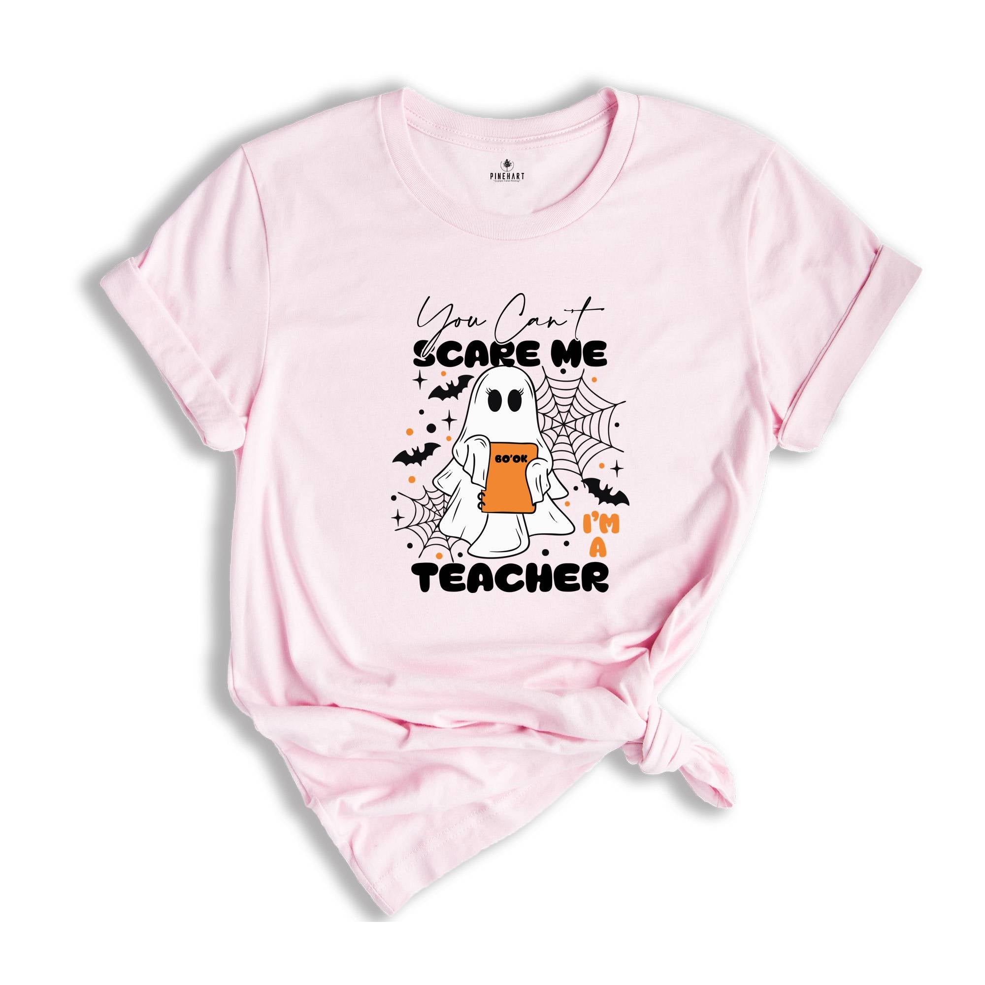 You Can't Scare Me I'm A Teacher Shirt, Teacher Halloween Shirt, Spooky Teacher Shirt, Retro Teacher Ghost Shirt, Halloween Ghost Tee