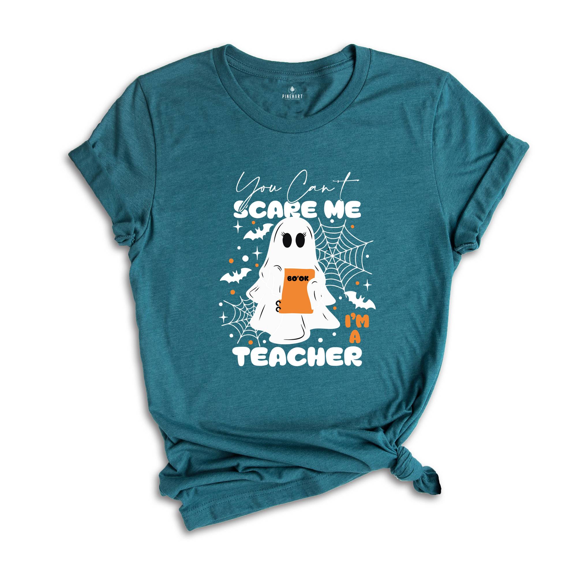 You Can't Scare Me I'm A Teacher Shirt, Teacher Halloween Shirt, Spooky Teacher Shirt, Retro Teacher Ghost Shirt, Halloween Ghost Tee