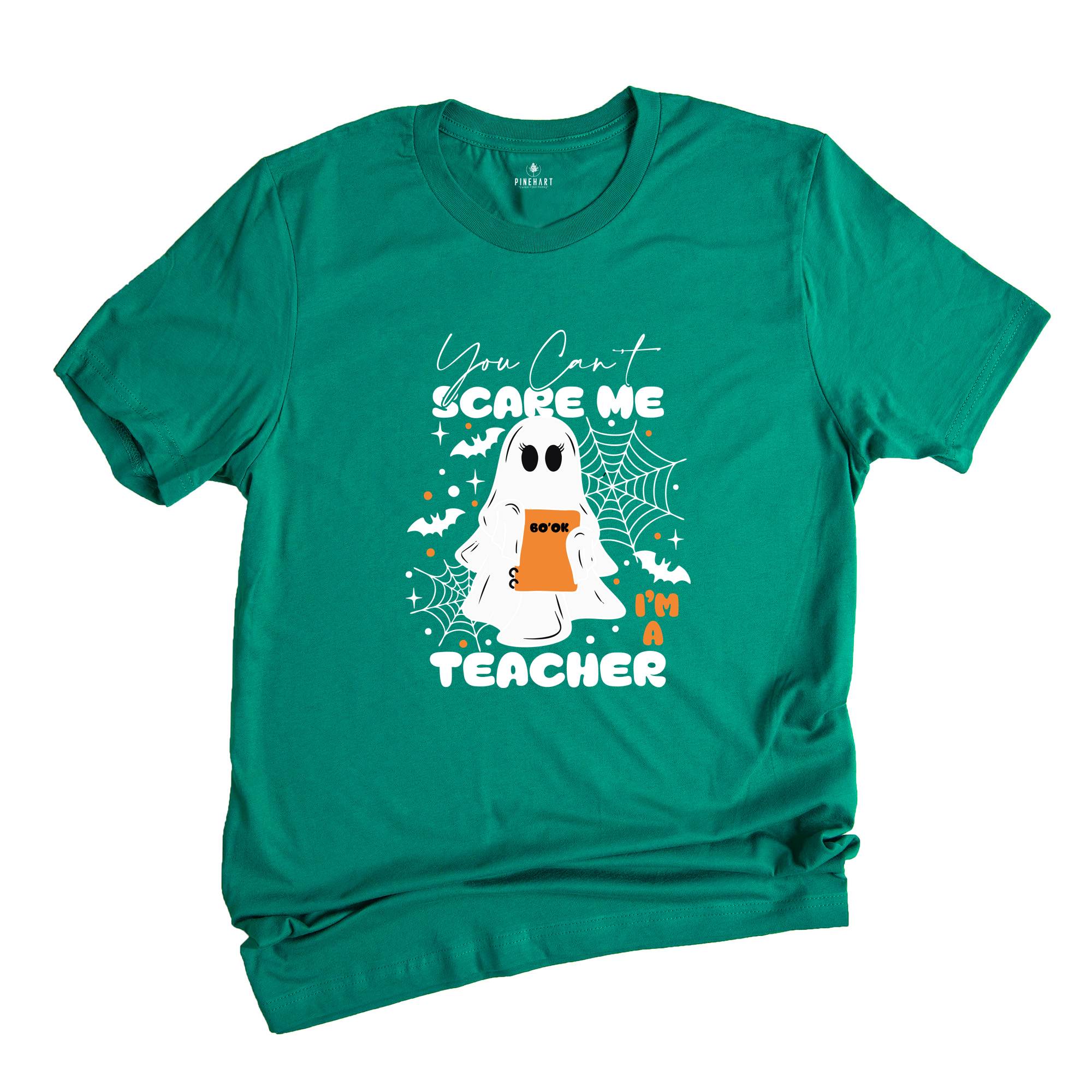 You Can't Scare Me I'm A Teacher Shirt, Teacher Halloween Shirt, Spooky Teacher Shirt, Retro Teacher Ghost Shirt, Halloween Ghost Tee