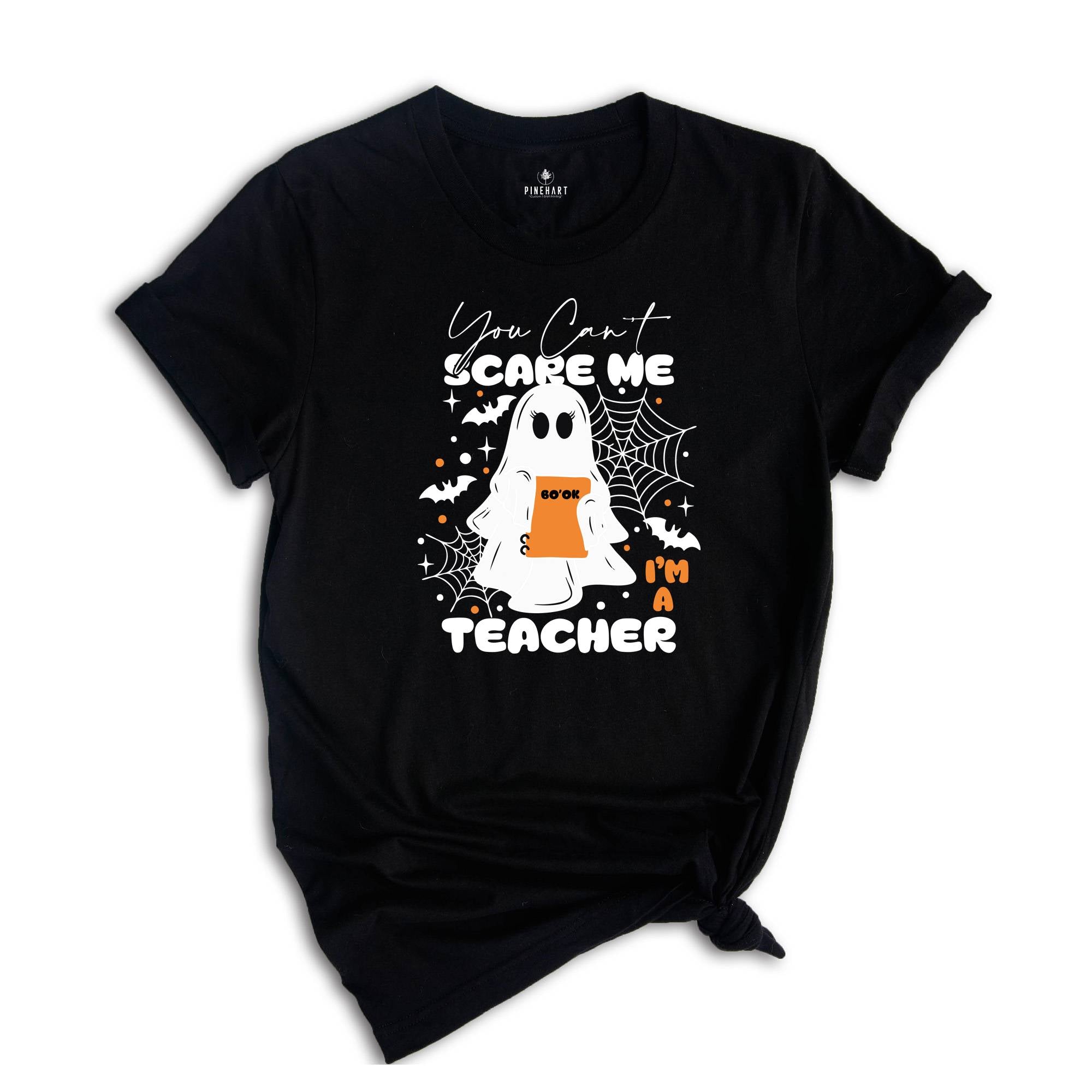 You Can't Scare Me I'm A Teacher Shirt, Teacher Halloween Shirt, Spooky Teacher Shirt, Retro Teacher Ghost Shirt, Halloween Ghost Tee